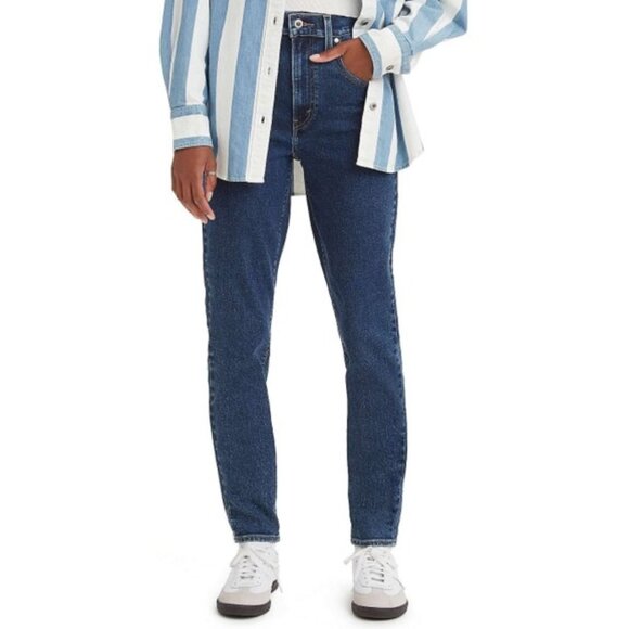 Levi's Silver Tab High Rise MOM Jeans Medium Wash Tapered Leg Womens 30x25.5 - Picture 15 of 15